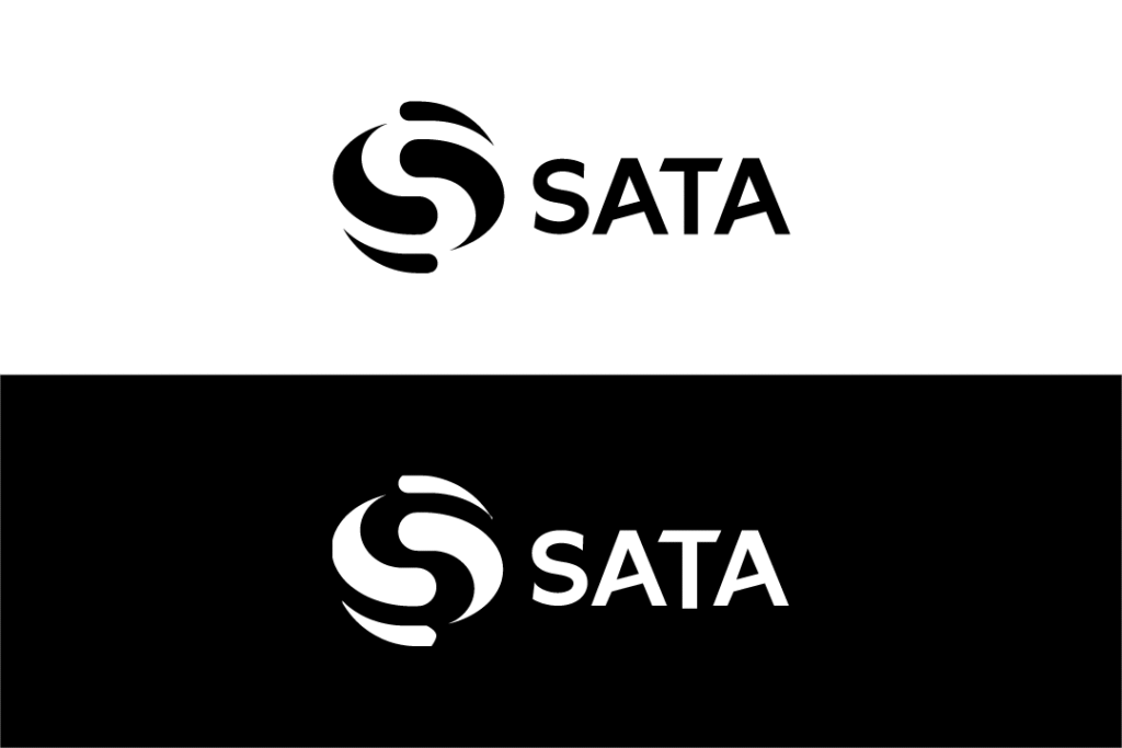 Logo SATA phiên bản trắng - đen